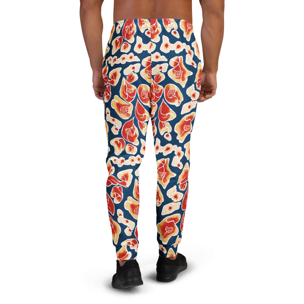 Navy Bloom on Men's Joggers — Back