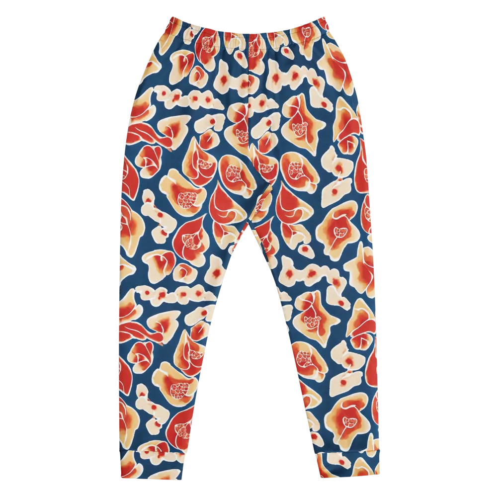 Navy Bloom on Men's Joggers — Front