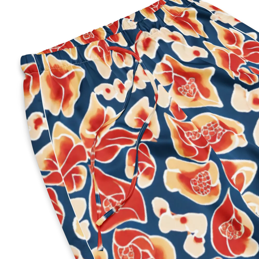 Navy Bloom on Women's Pajama Pants — Product details