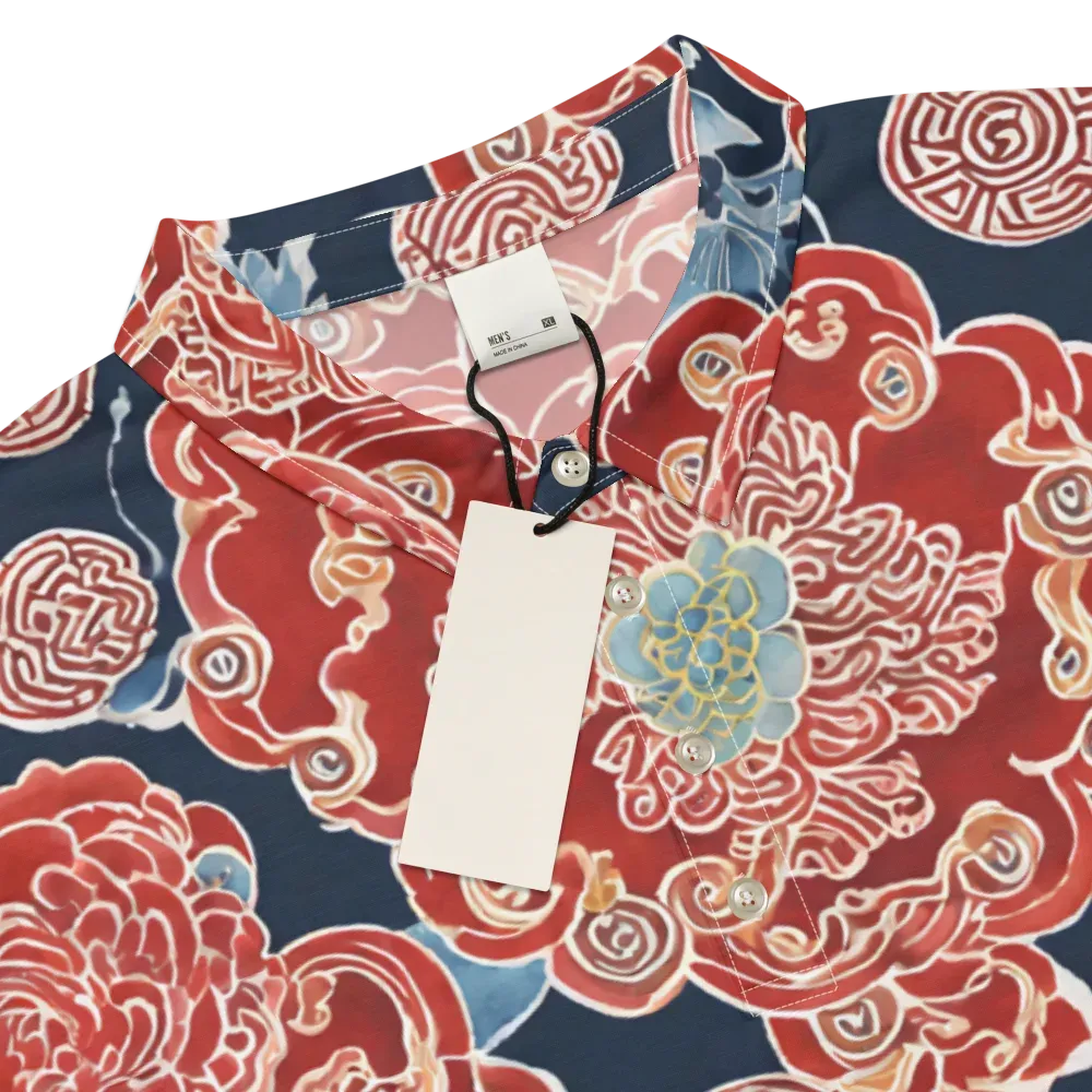 Crimson Labyrinth on Men's Slim Fit Polo Shirt — Product details