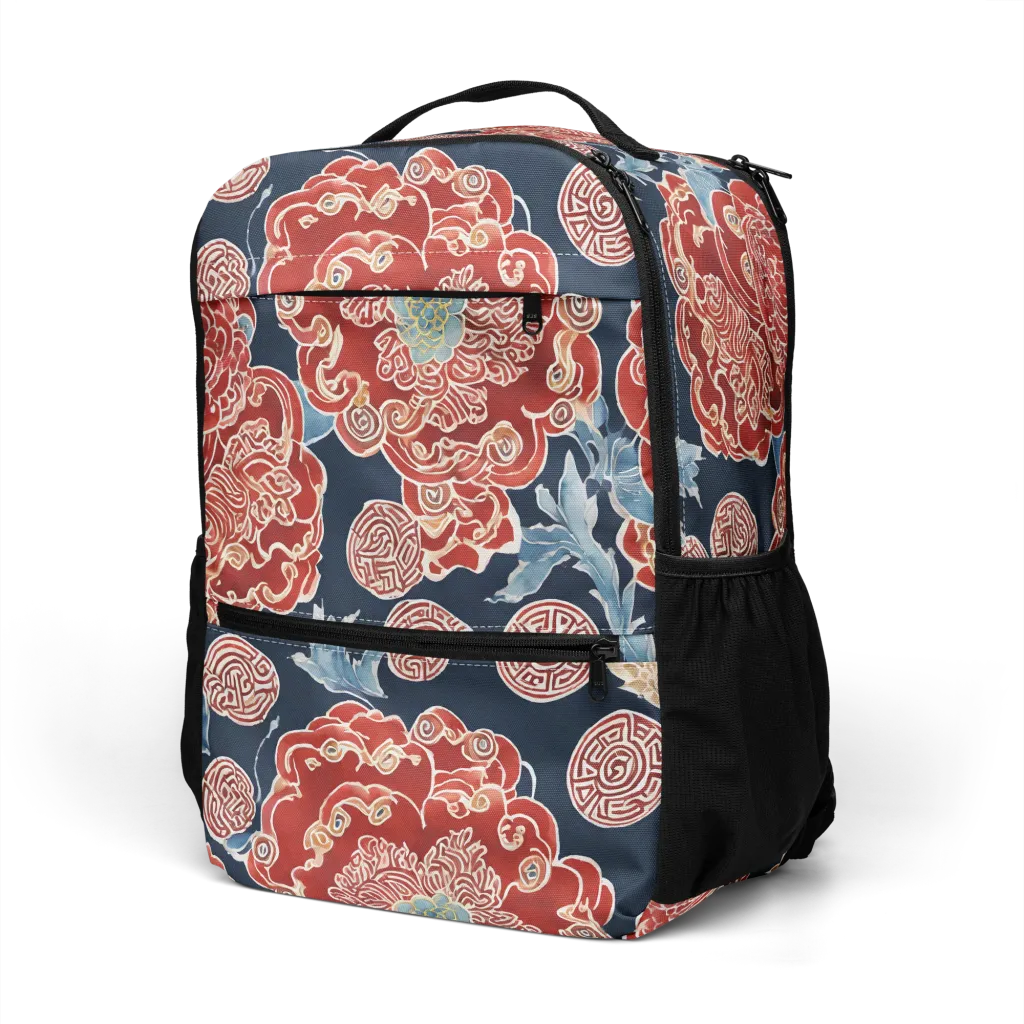 Crimson Labyrinth on Utility Backpack — Left Front