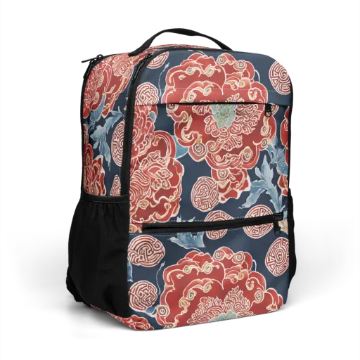 Crimson Labyrinth on a Utility Backpack