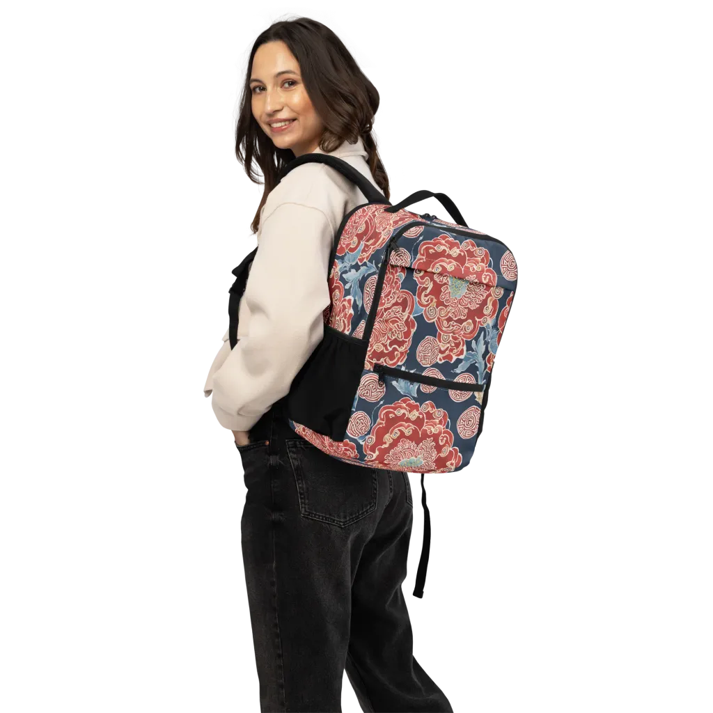 Crimson Labyrinth on Utility Backpack — Back