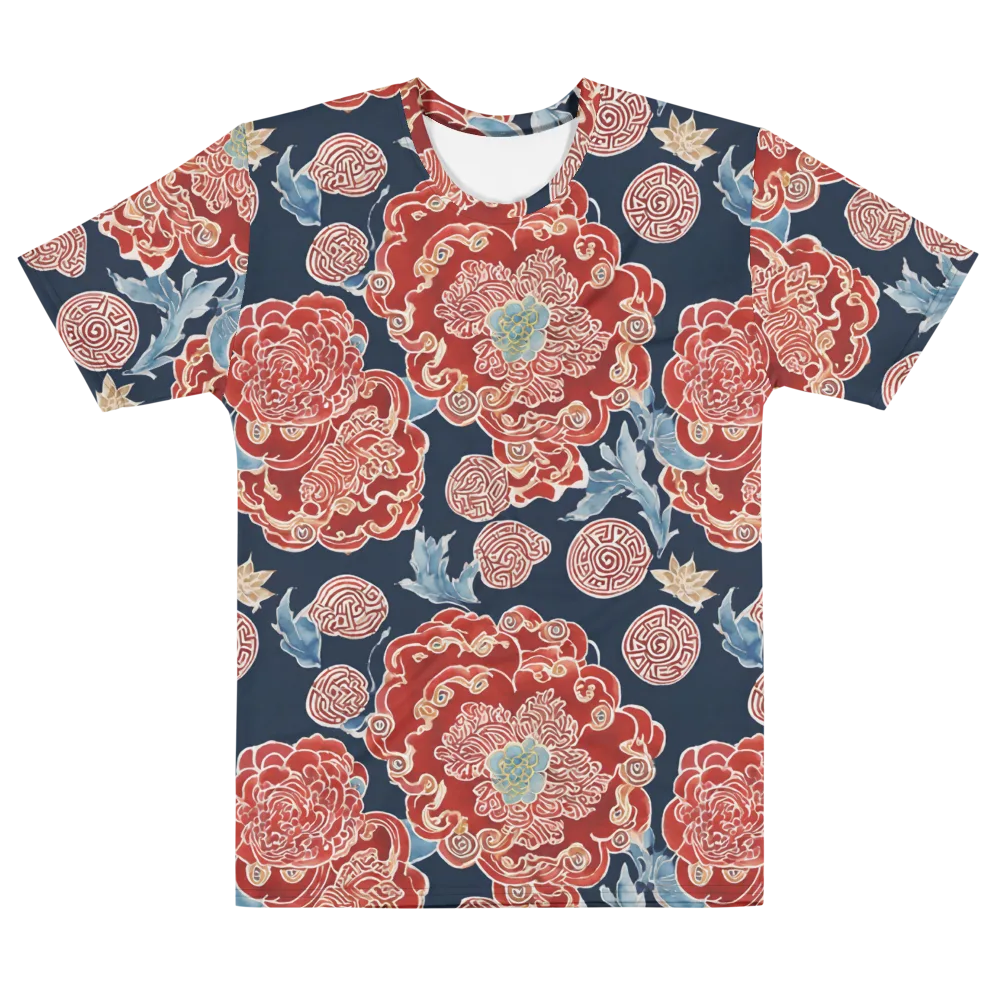 Crimson Labyrinth on Men's Cotton Crew Neck T-Shirt — Front