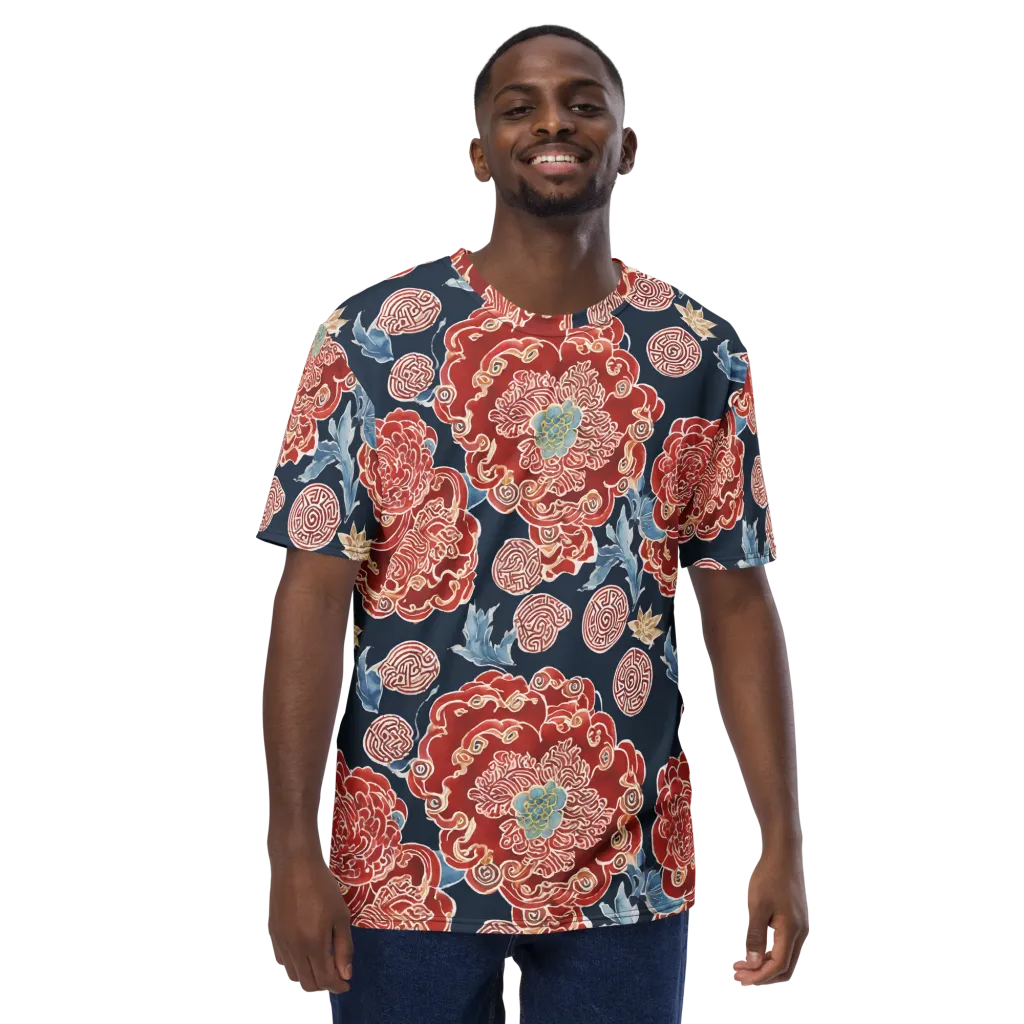 Crimson Labyrinth on Men's Crew Neck T-Shirt — Front