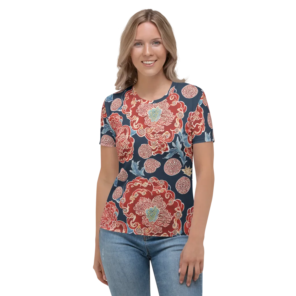 Crimson Labyrinth on Women's Crew Neck T-Shirt — Front