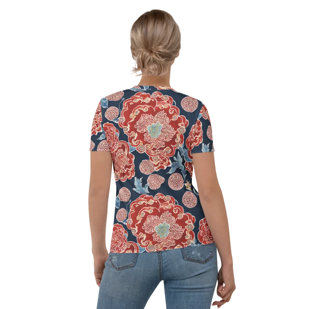 Crimson Labyrinth on Women's Crew Neck T-Shirt — Back