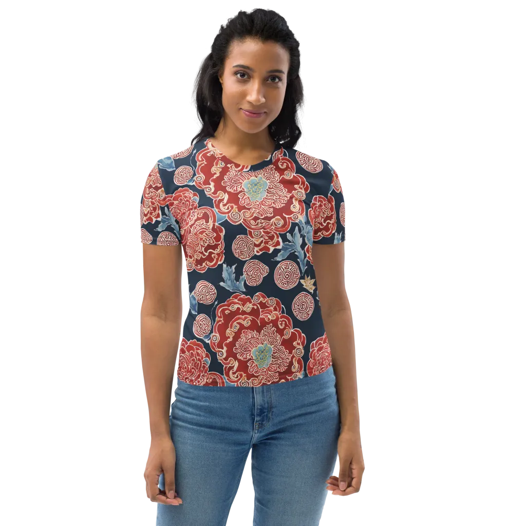 Crimson Labyrinth on Women's Crew Neck T-Shirt — Front