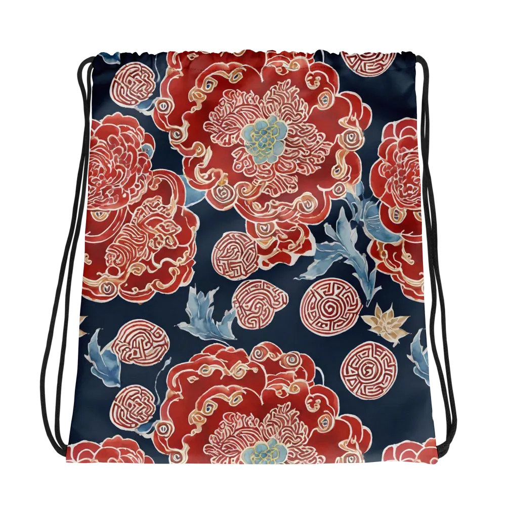 Crimson Labyrinth on Drawstring Bag — Photo