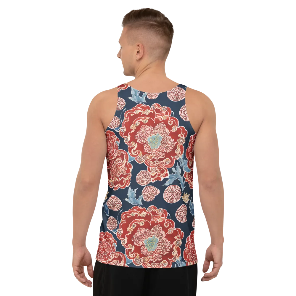 Crimson Labyrinth on Men's Tank Top — Back