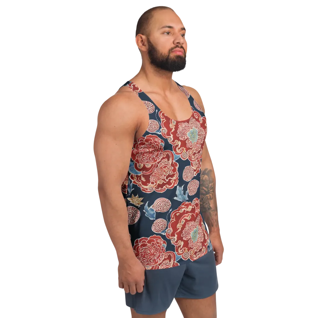 Crimson Labyrinth on Men's Tank Top — Right Front