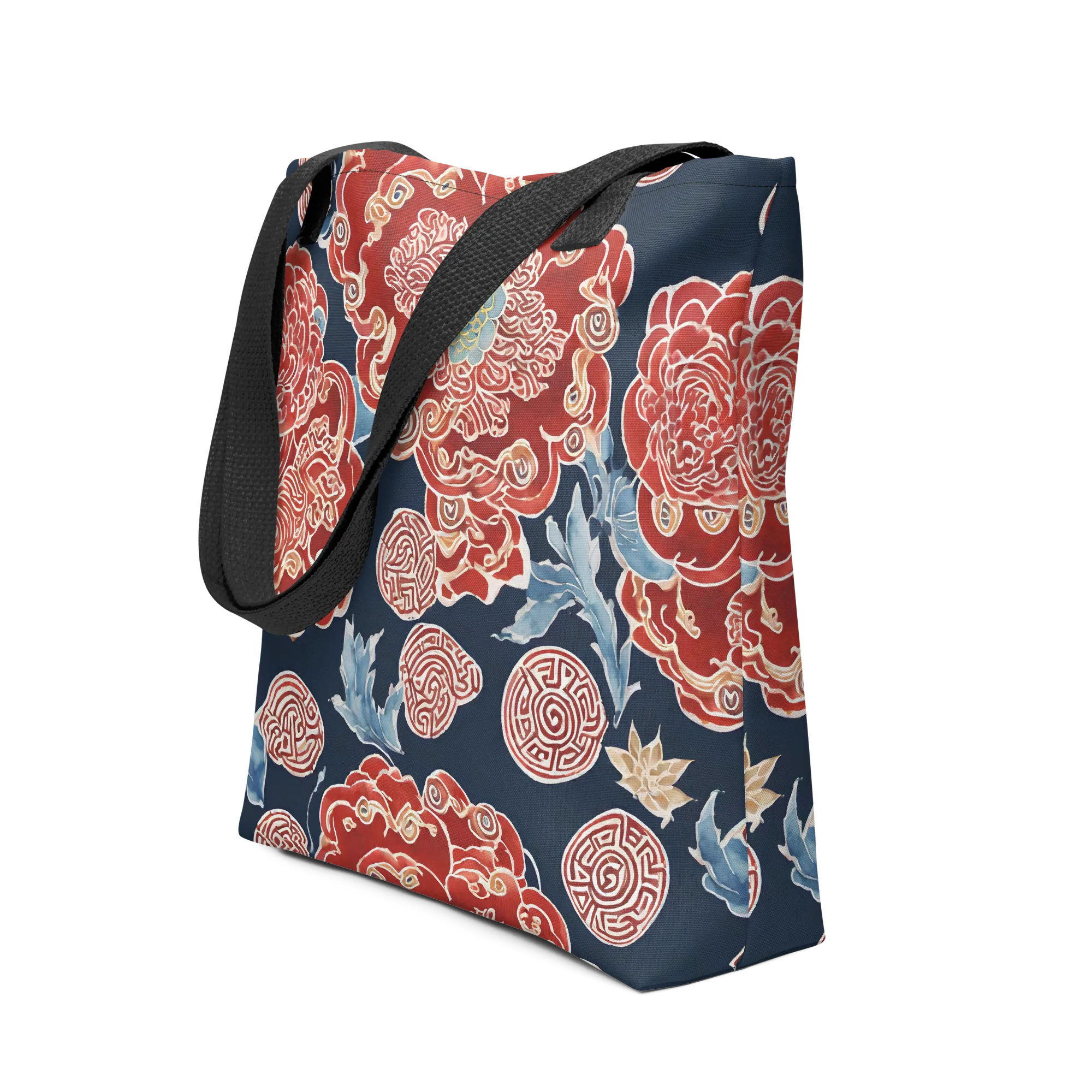 Crimson Labyrinth on Tote Bag — Front