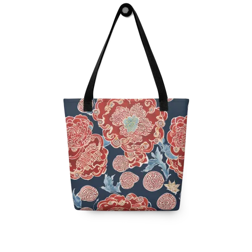 Crimson Labyrinth on a Tote Bag