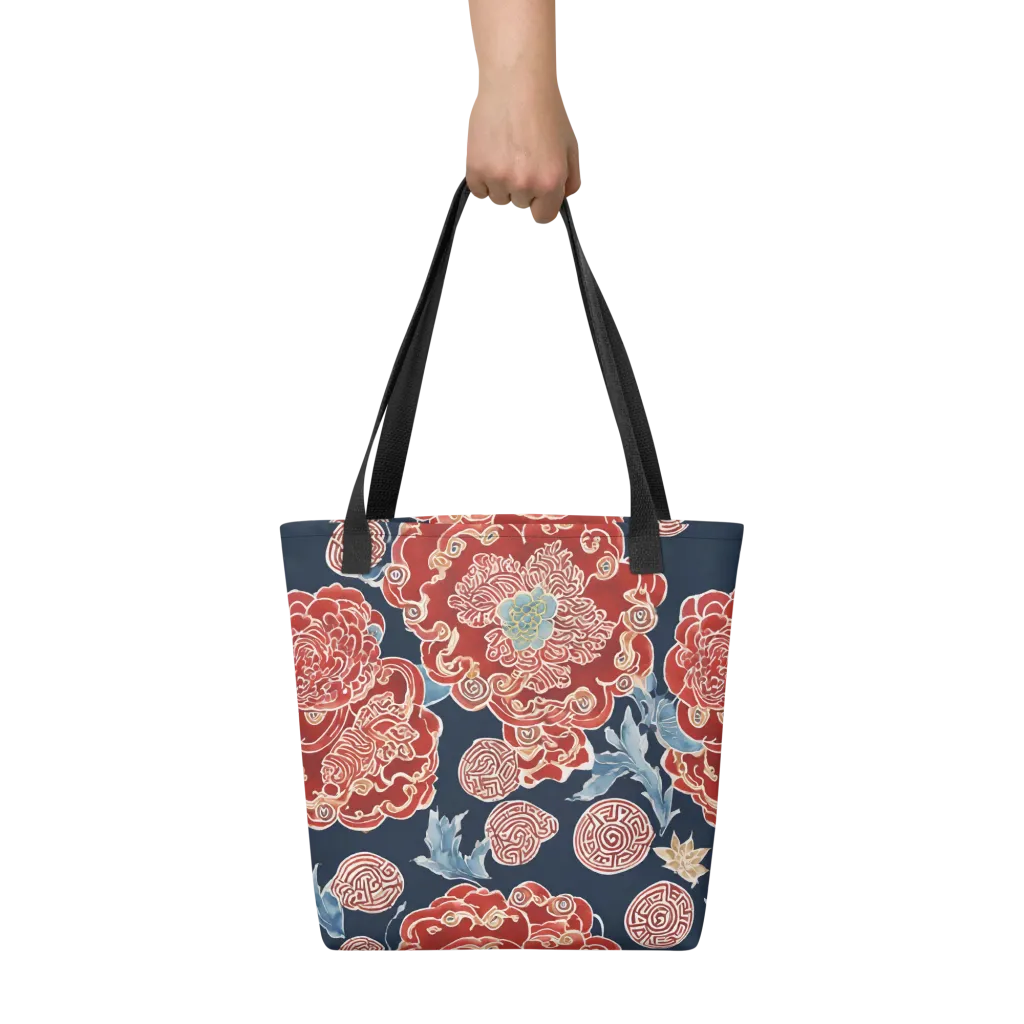 Crimson Labyrinth on Tote Bag — Front