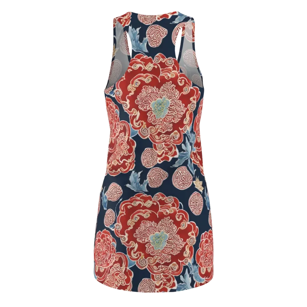 Crimson Labyrinth on Racerback Dress — Back
