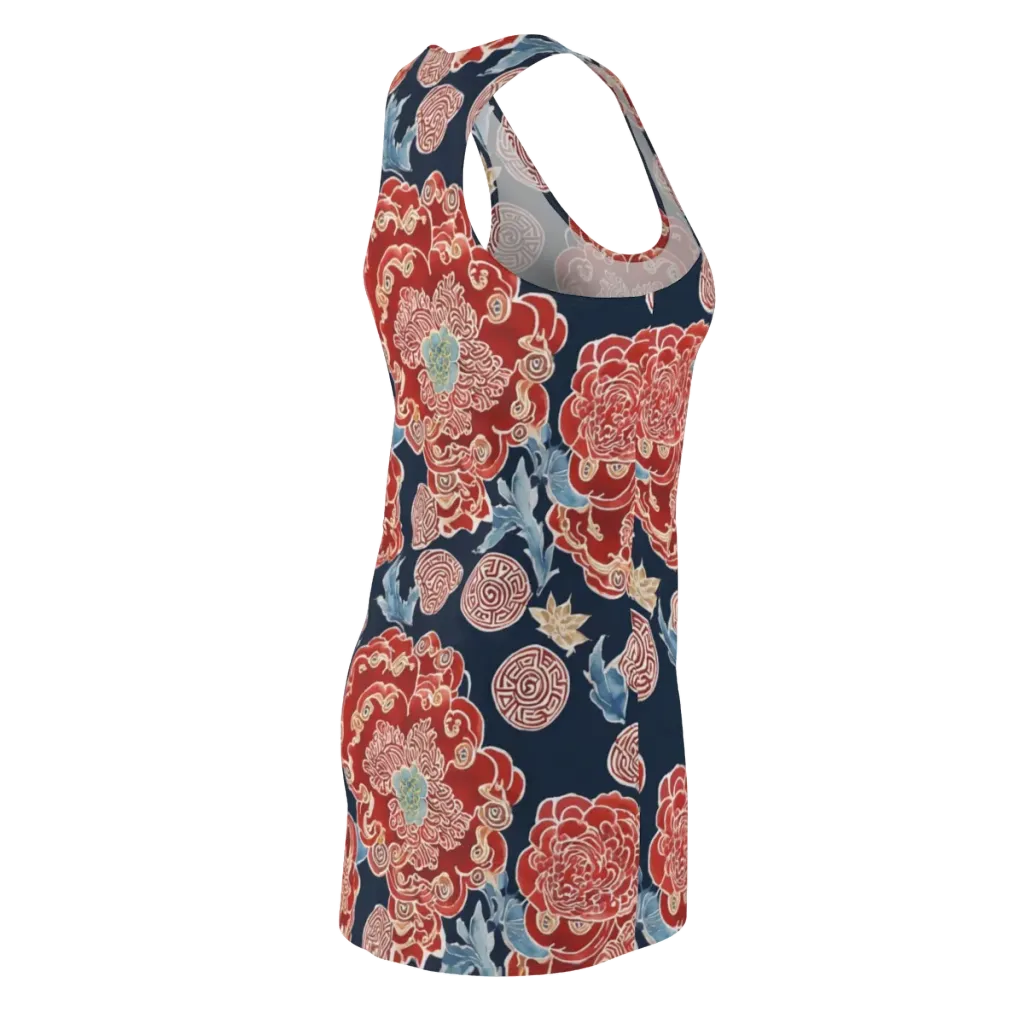 Crimson Labyrinth on Racerback Dress — Back Side