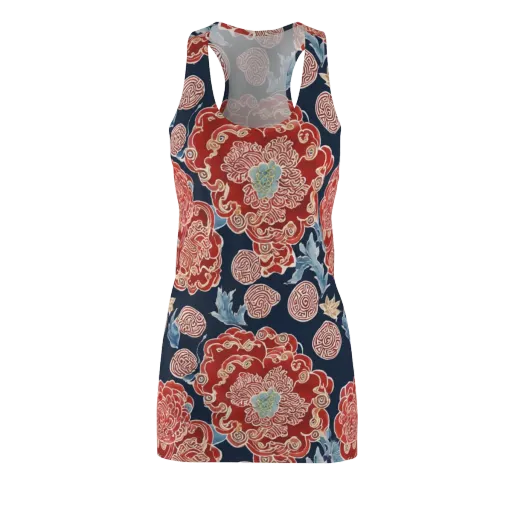 Crimson Labyrinth on a Racerback Dress