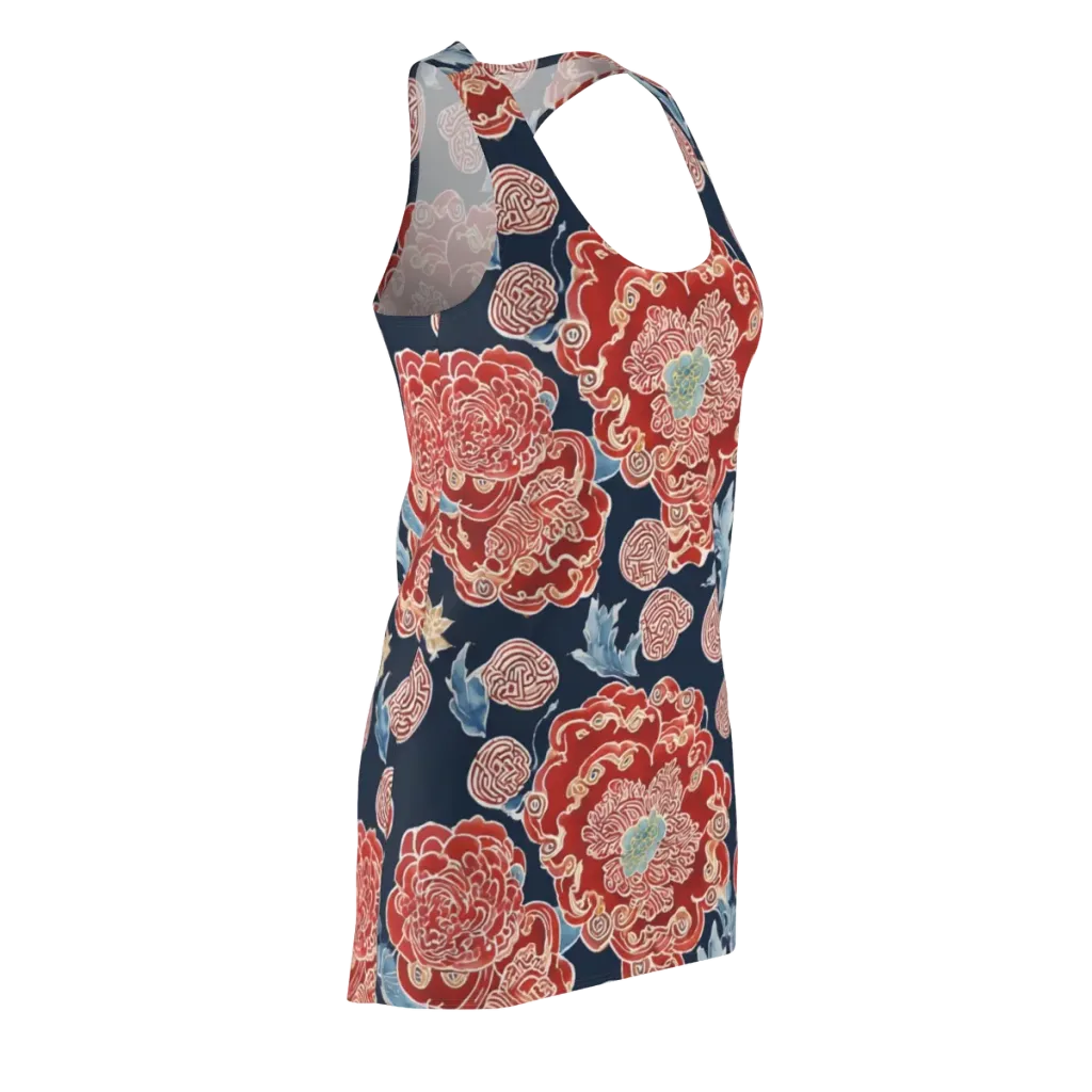 Crimson Labyrinth on Racerback Dress — Front Side