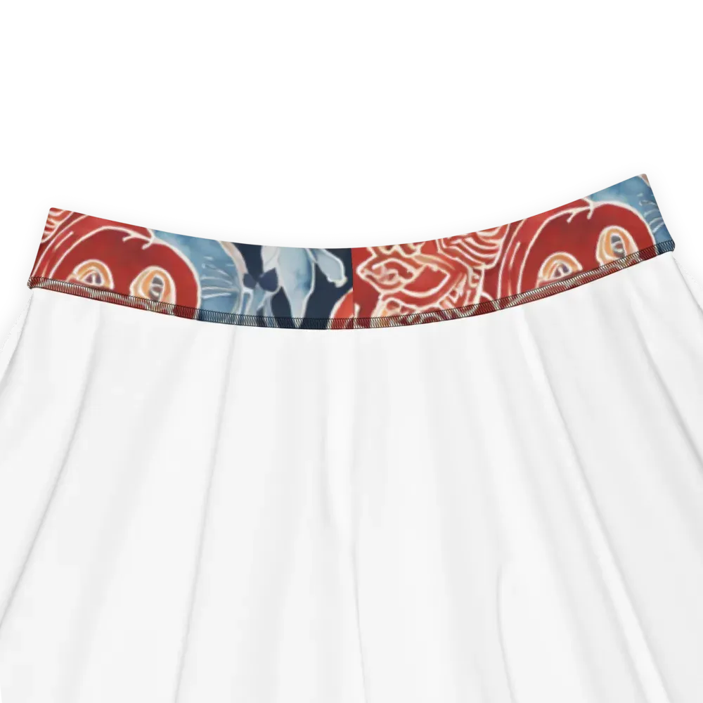 Crimson Labyrinth on Skater Skirt — Product details