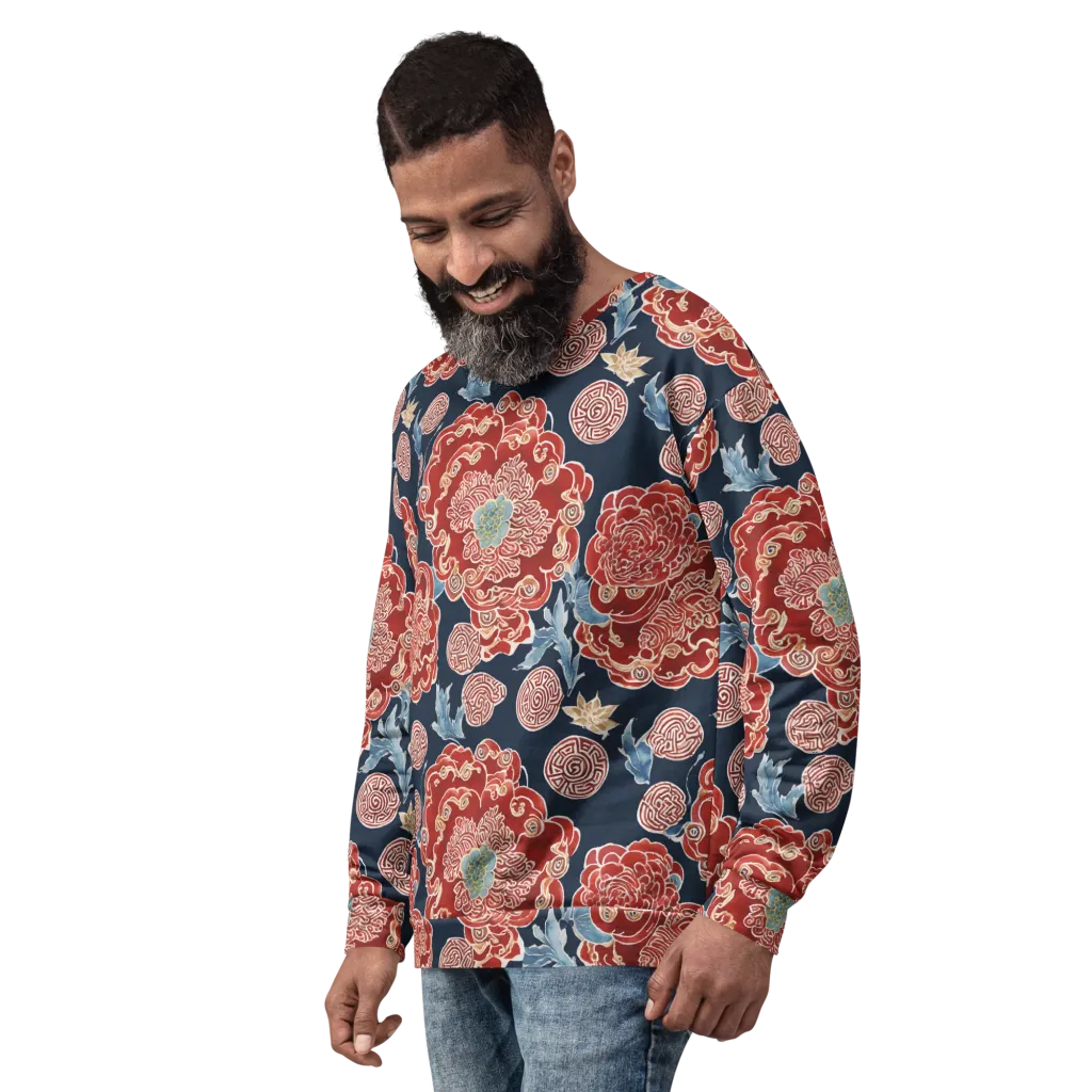 Crimson Labyrinth on Sweatshirt — Left Front