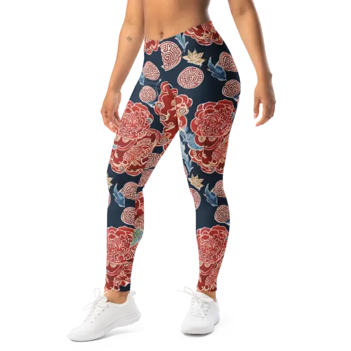 Crimson Labyrinth on a Leggings