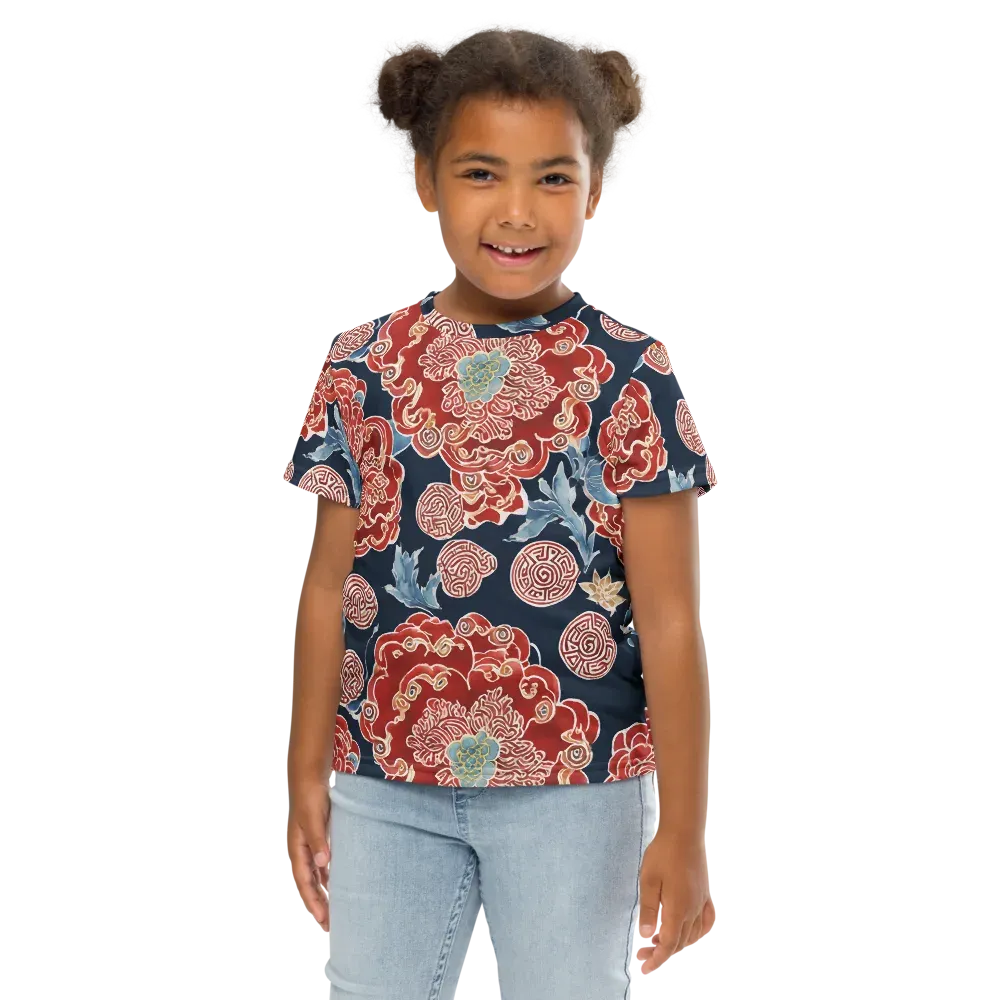 Crimson Labyrinth on Kids Crew Neck T-Shirt — Front
