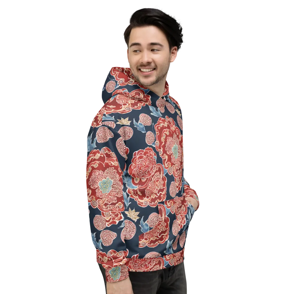 Crimson Labyrinth on Hoodie — Right