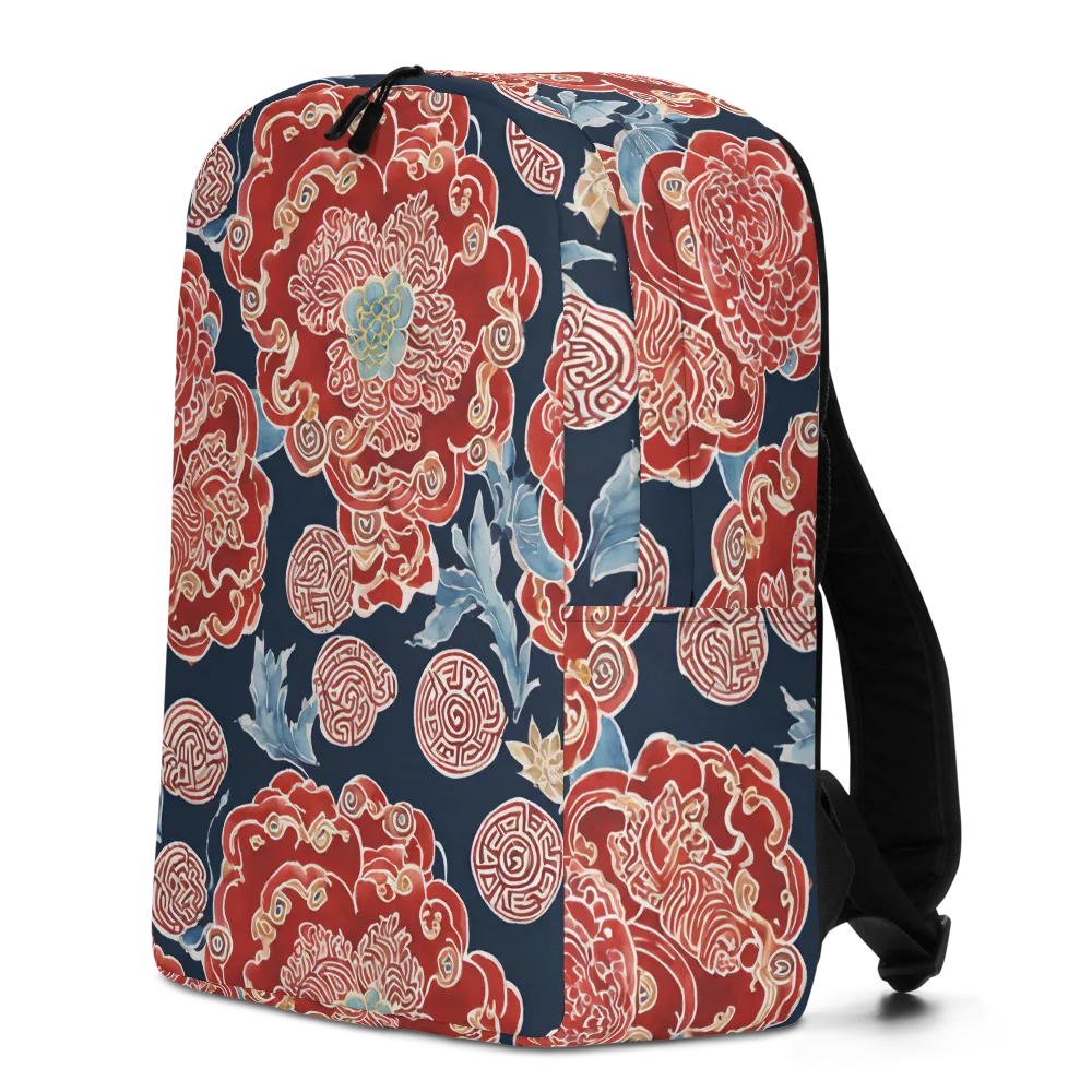Crimson Labyrinth on Minimalist Backpack — Left