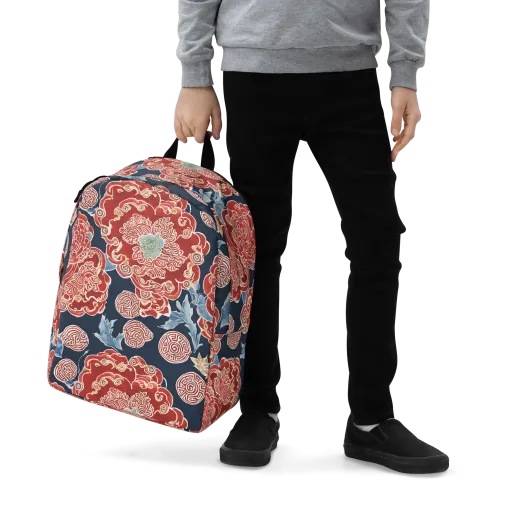 Crimson Labyrinth on a Minimalist Backpack
