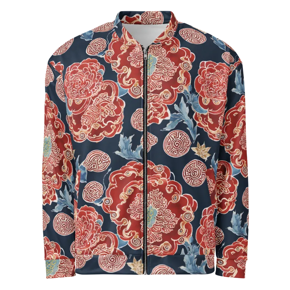 Crimson Labyrinth on Bomber Jacket — Front