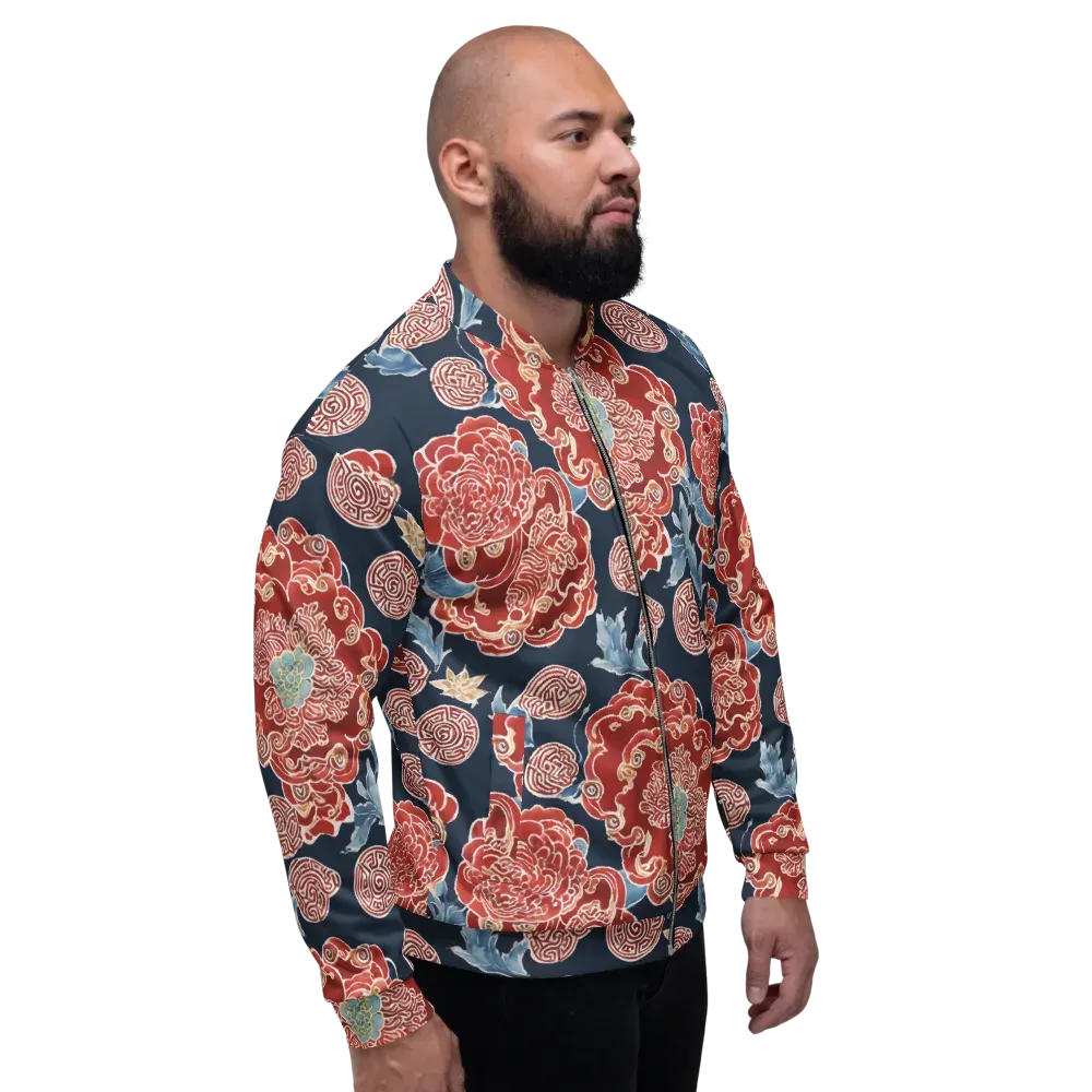 Crimson Labyrinth on Bomber Jacket — Right
