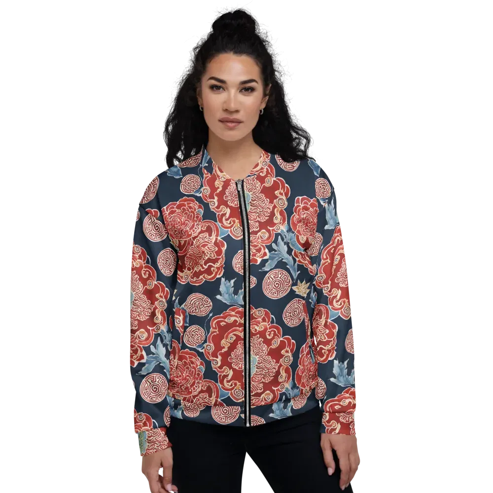 Crimson Labyrinth on Bomber Jacket — Front