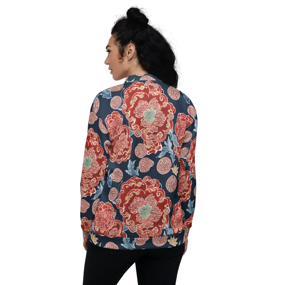 Crimson Labyrinth on Bomber Jacket — Back