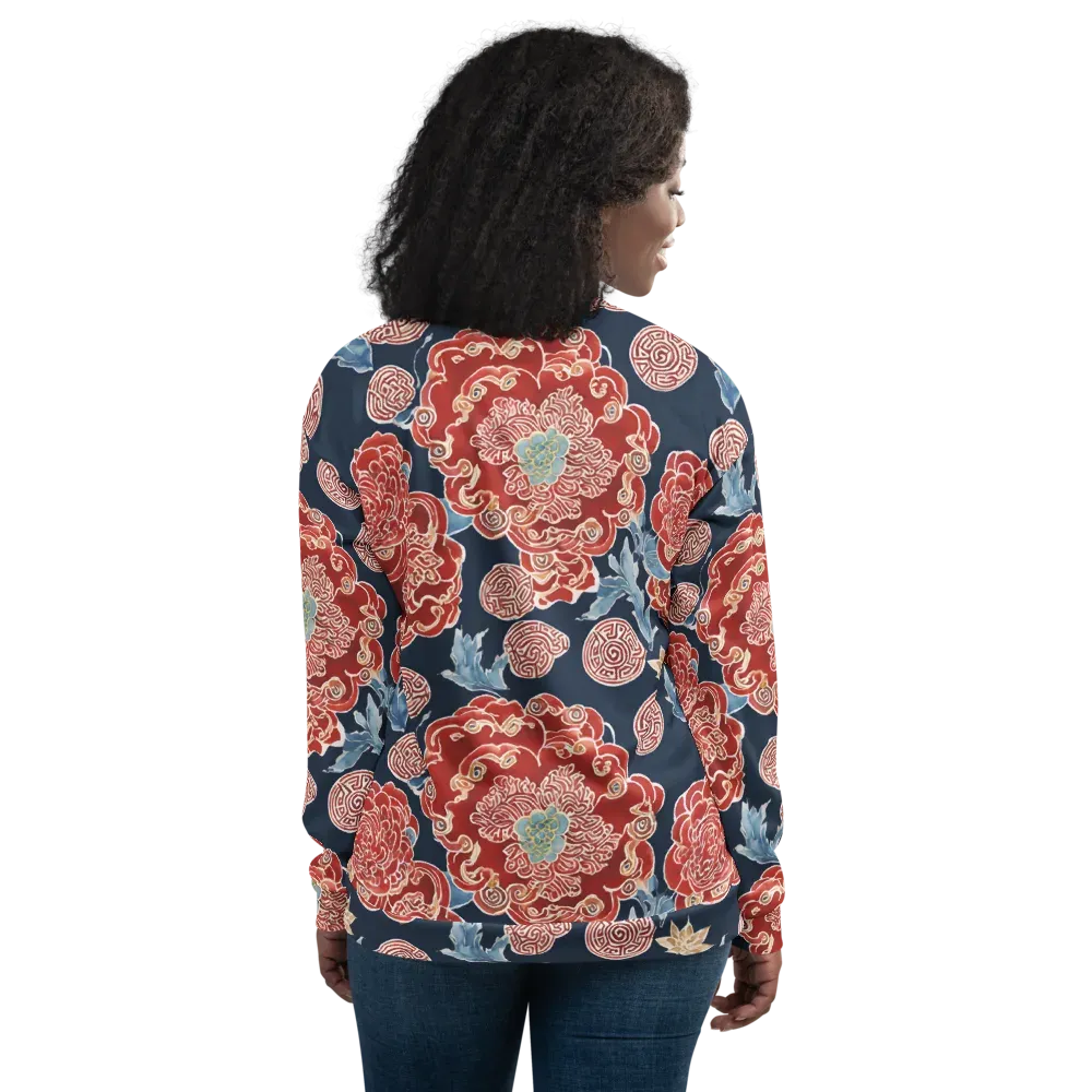 Crimson Labyrinth on Bomber Jacket — Back