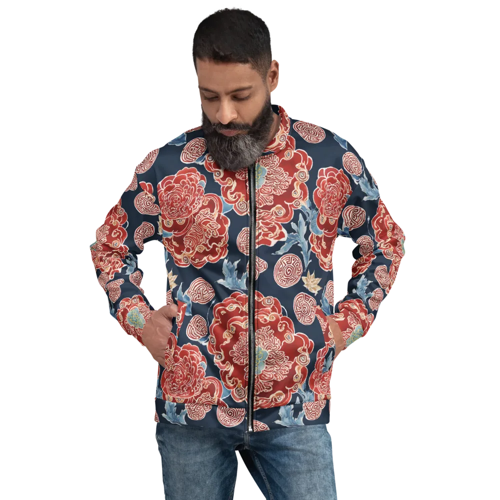 Crimson Labyrinth on Bomber Jacket — Front