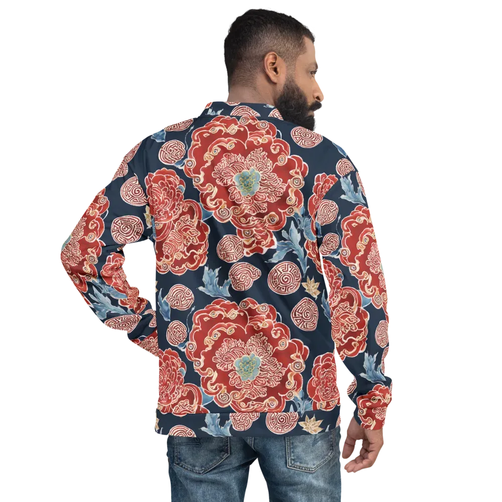 Crimson Labyrinth on Bomber Jacket — Back