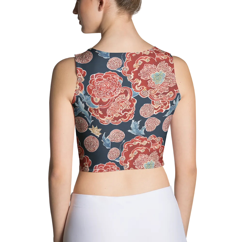 Crimson Labyrinth on Crop Top — Back