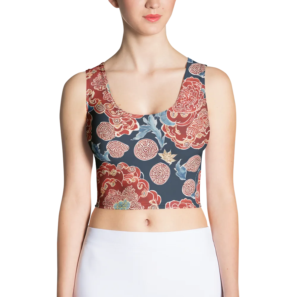 Crimson Labyrinth on Crop Top — Front