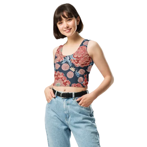 Crimson Labyrinth on a Crop Top