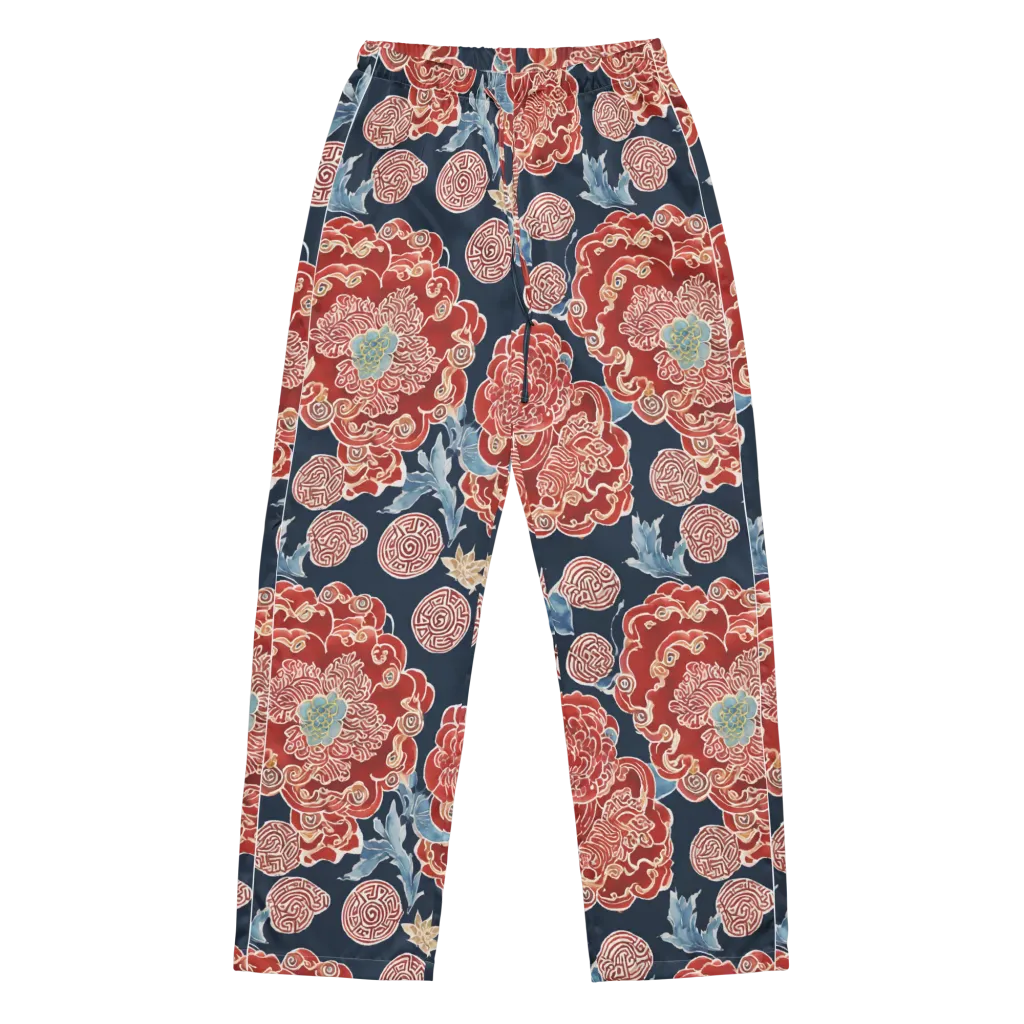 Crimson Labyrinth on Women's Pajama Pants — Front