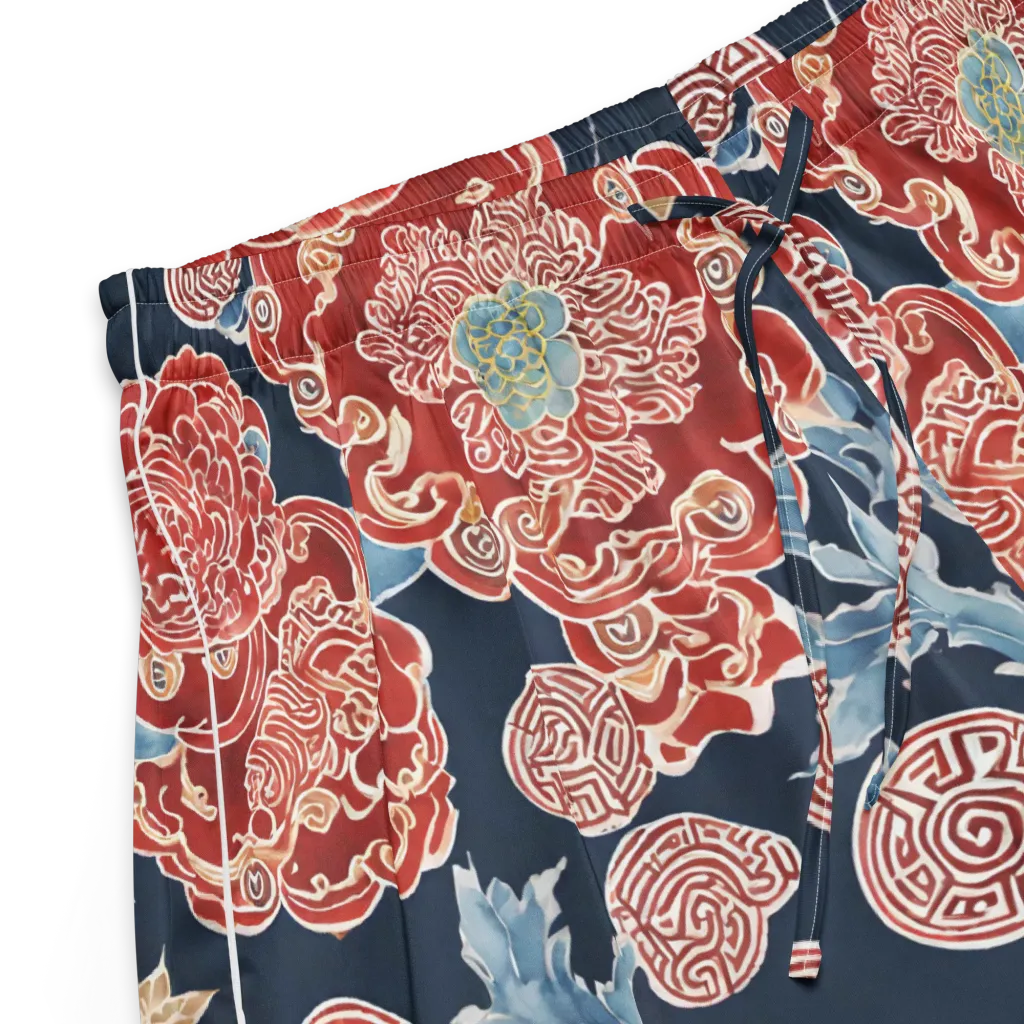 Crimson Labyrinth on Women's Pajama Shorts — Product details
