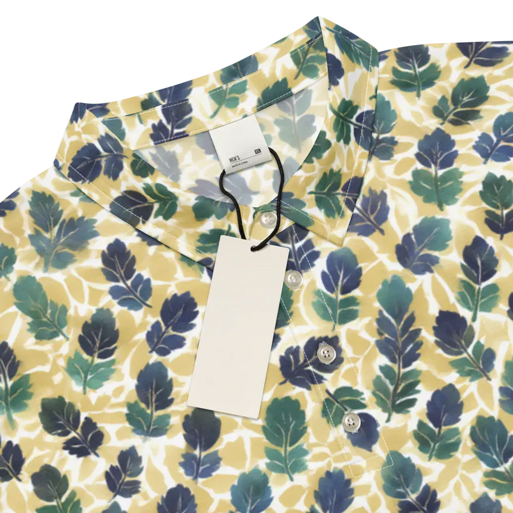 Golden Leaf Drift on Men's Slim Fit Polo Shirt — Product details