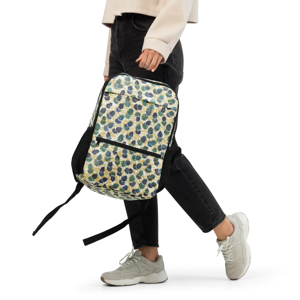 Golden Leaf Drift on Utility Backpack — Front