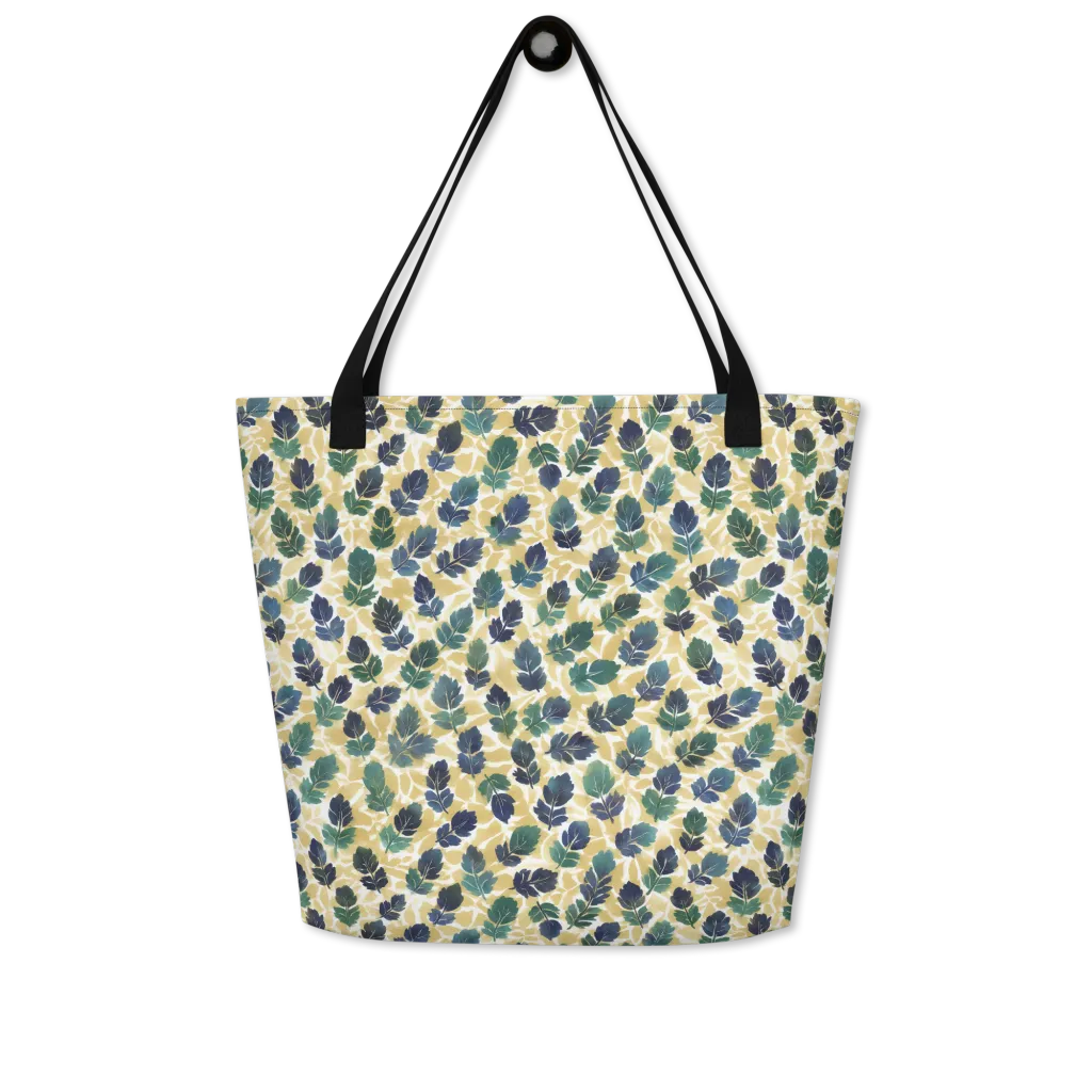 Golden Leaf Drift on Large Tote Bag W/ Pocket — Front