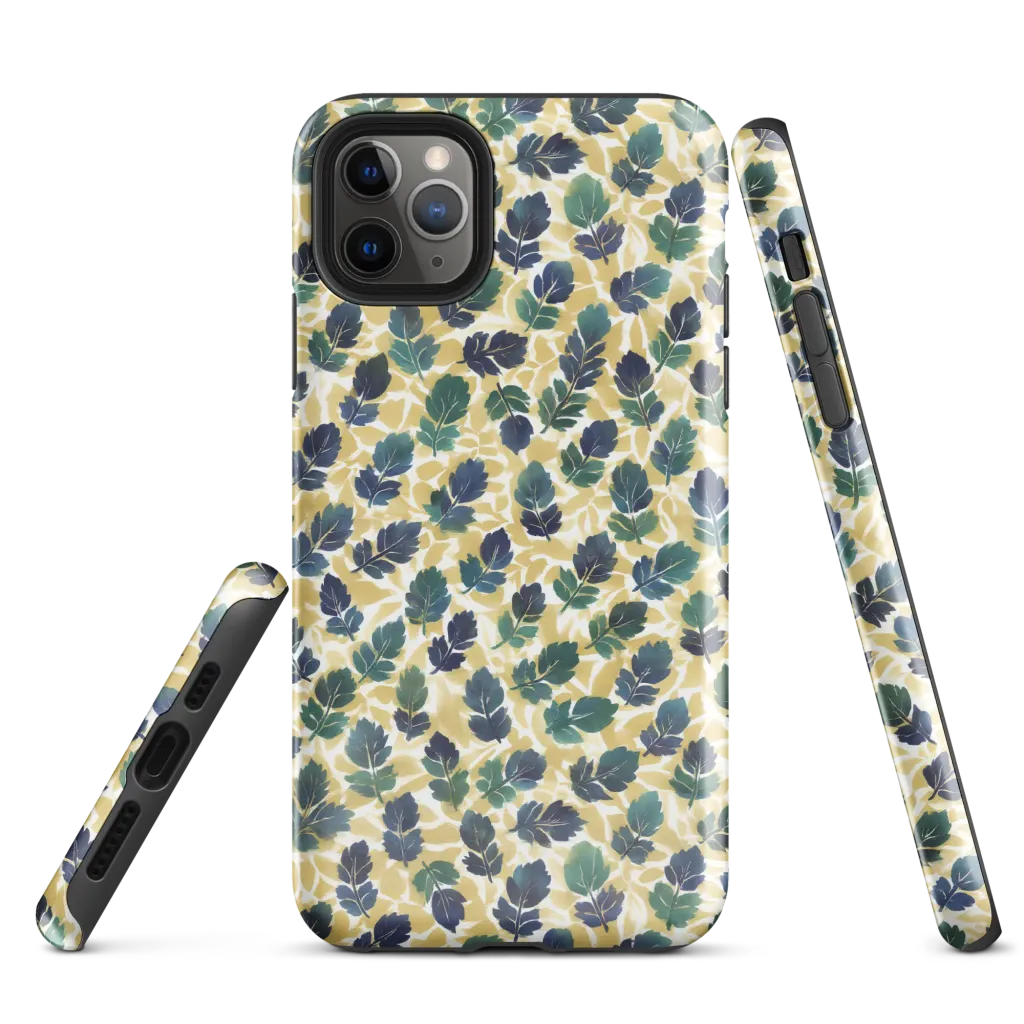 Golden Leaf Drift on Tough Case for iPhone® — Front