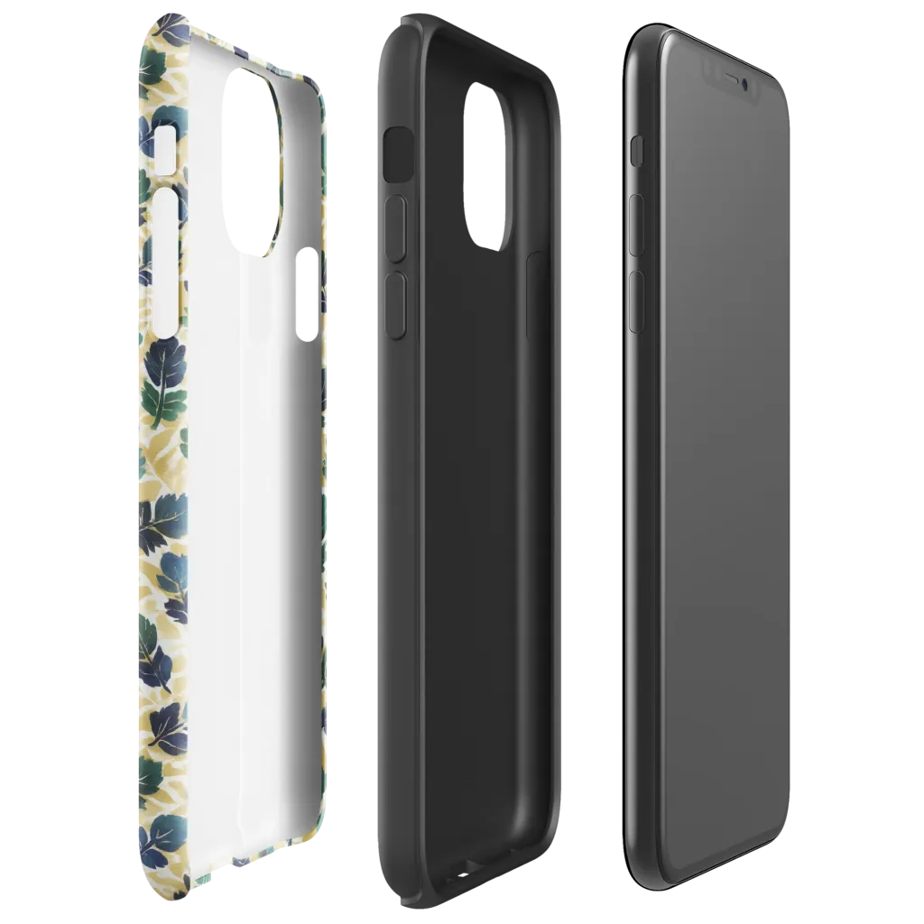 Golden Leaf Drift on Tough Case for iPhone® — Right
