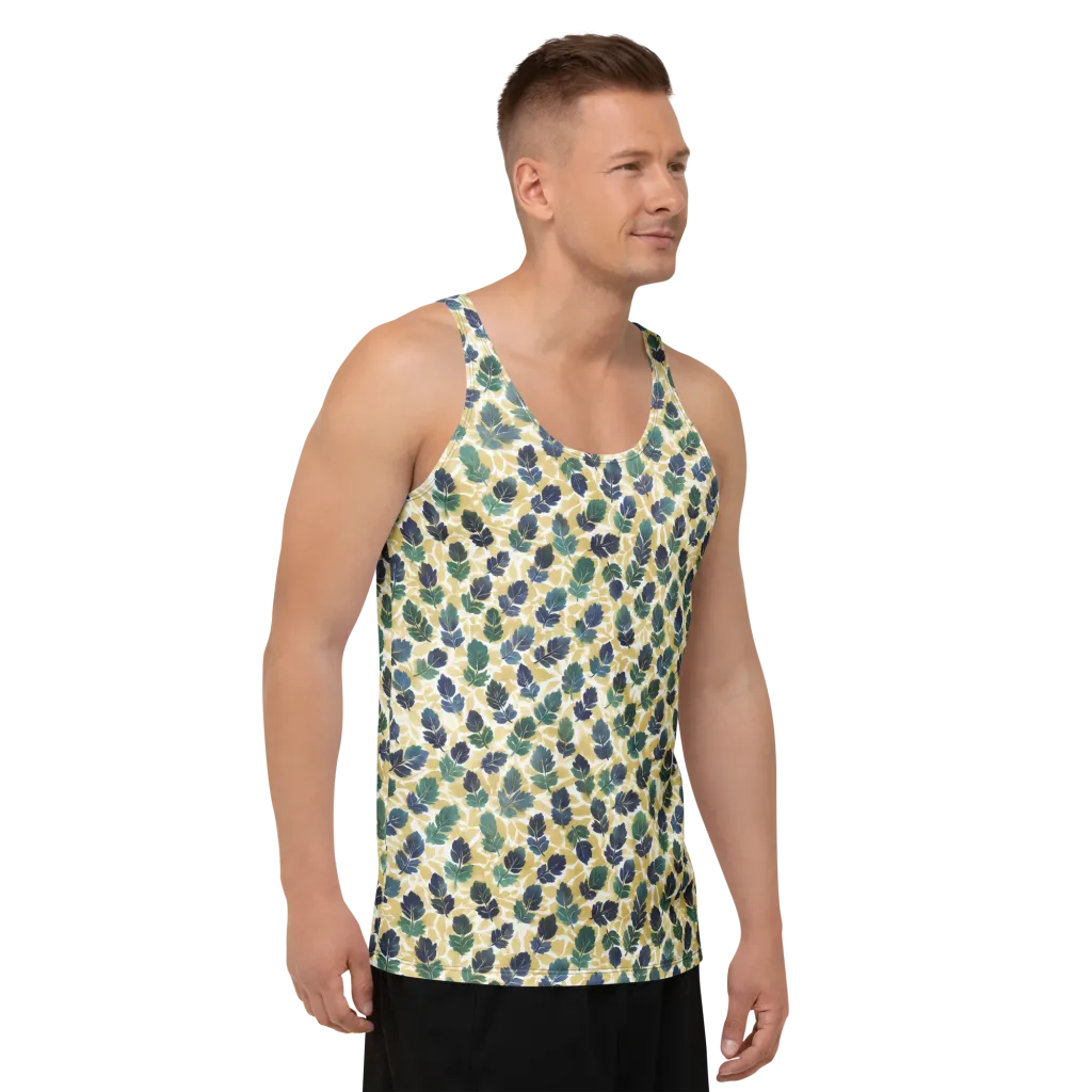Golden Leaf Drift on Men's Tank Top — Right Front