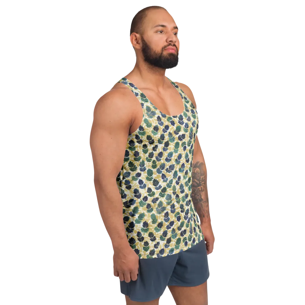 Golden Leaf Drift on Men's Tank Top — Right Front