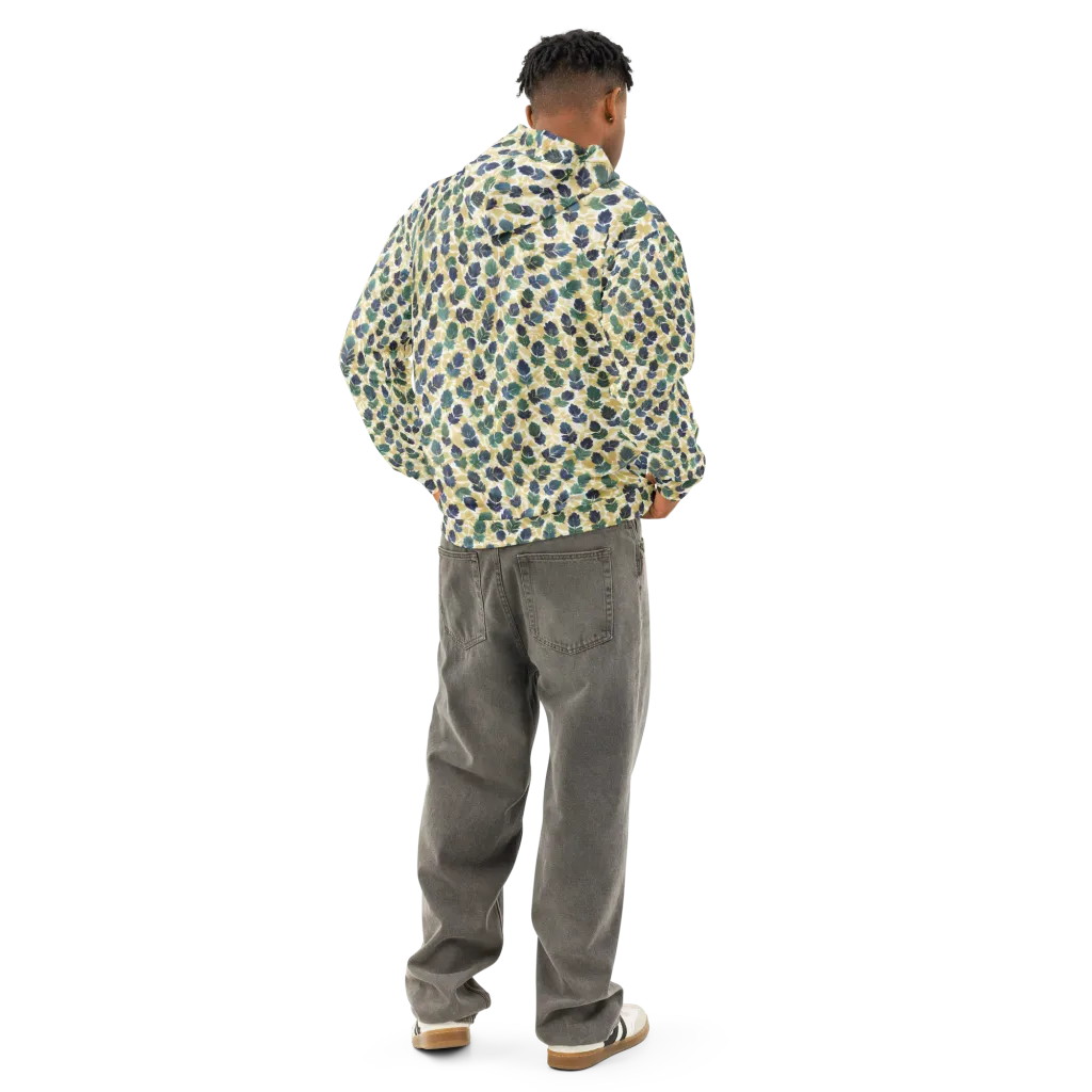 Golden Leaf Drift on Cotton Hoodie — Back