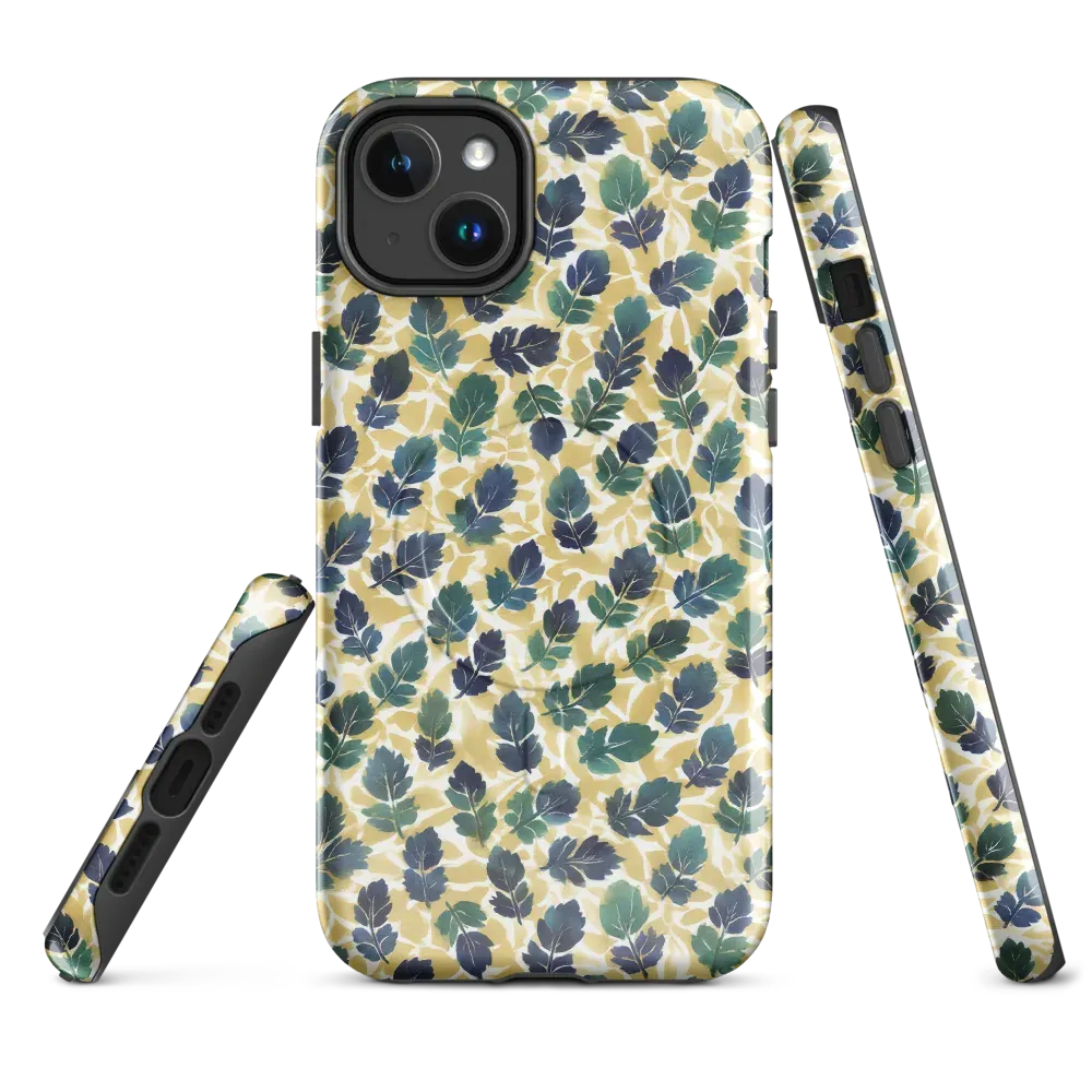 Golden Leaf Drift on MagSafe Tough Case for iPhone® — Front